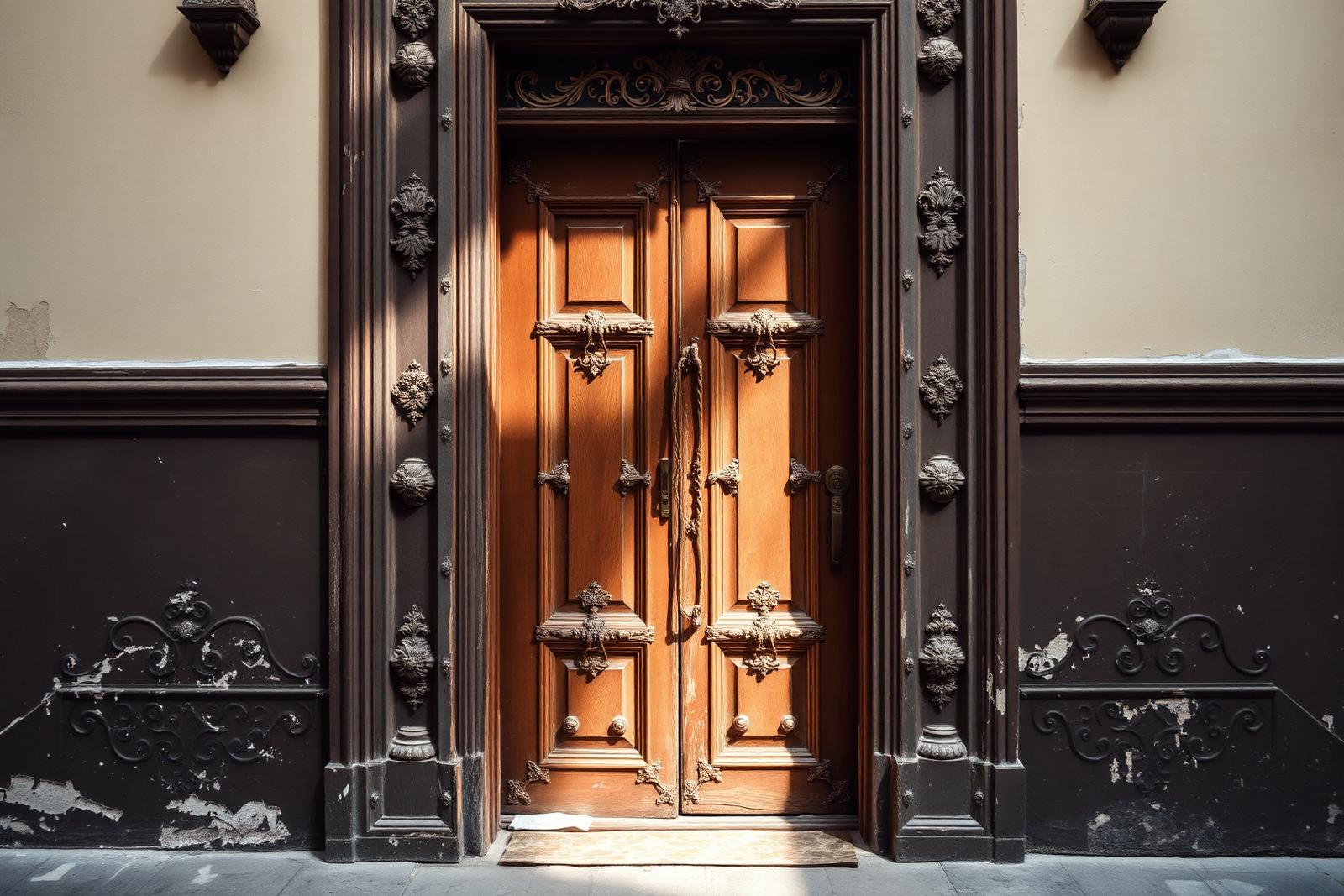 A weathered colonial doorway in central Havana